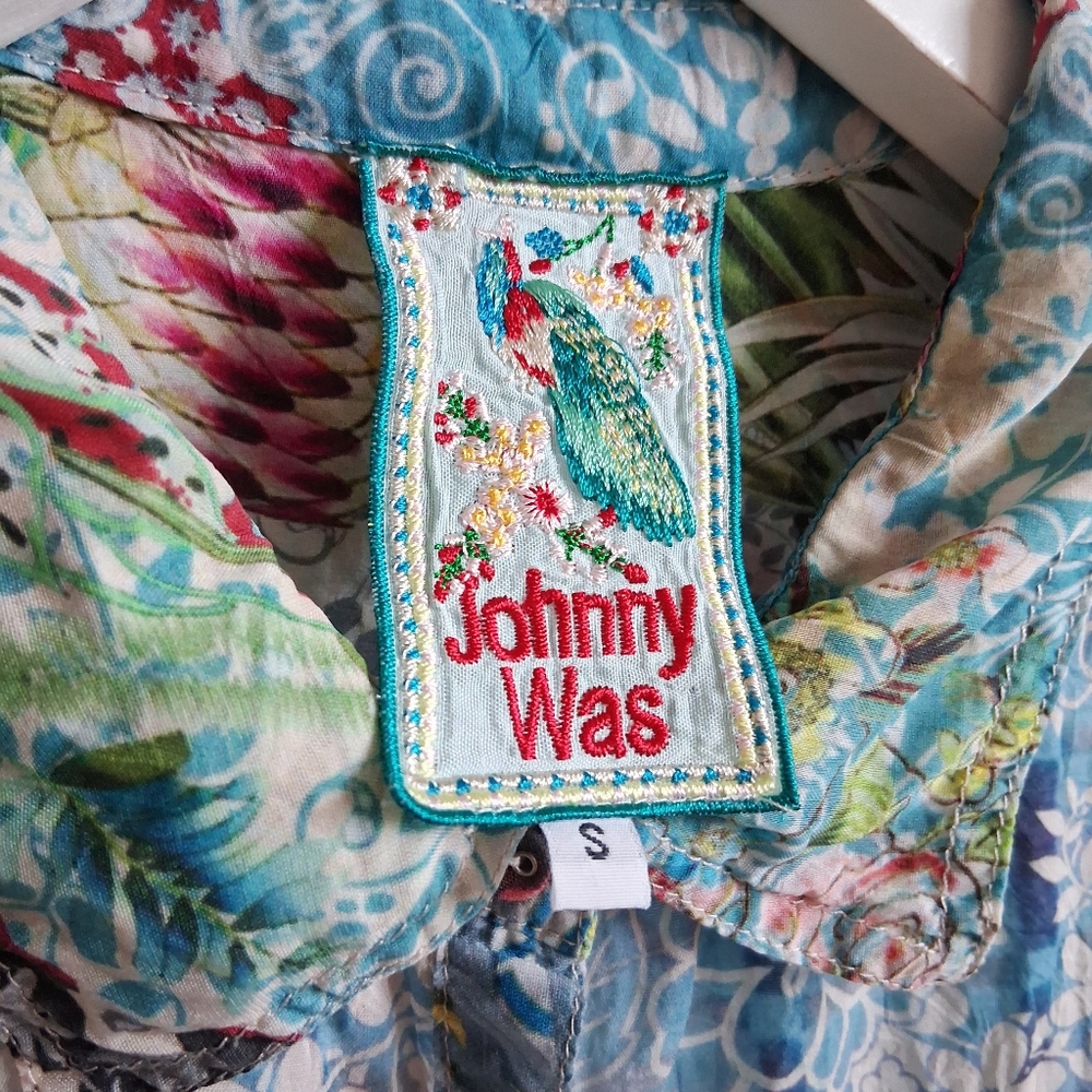 Johnny Was Milla Long Sleeve Floral Patchwork Blouse - Picture 7 of 16